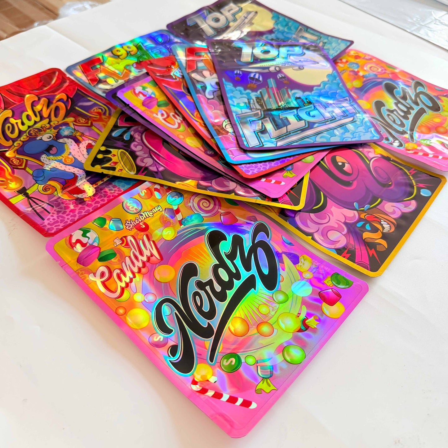 28G Fashion Game Pattern Mylar Bags 20 Pack Heat Sealable Airtight Zipper Storage Bags