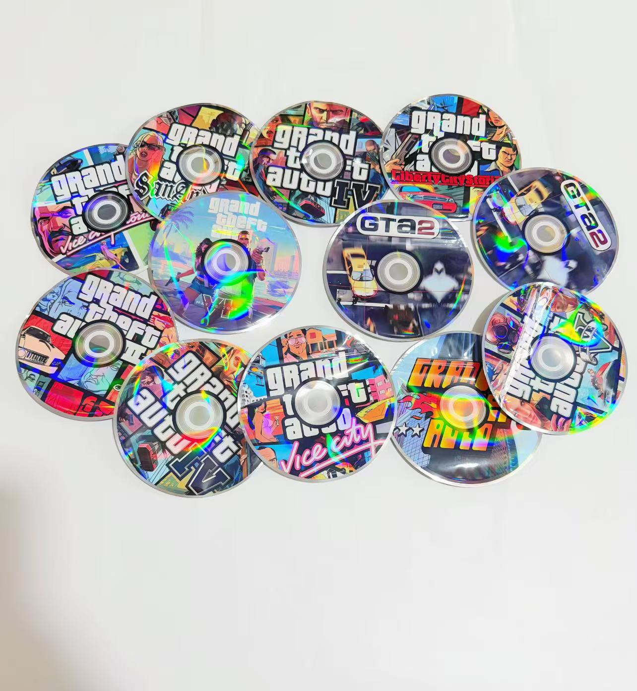 Gift Wrapping GTA Round Shape Mylar Bags 3.5G 50PCS 9Mil Holographic Stand Up Pouch Resealable Zipper Heat Sealable Smell Proof Food Grade Storage Bags For Outdoor Daily Users