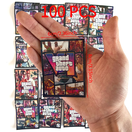 1Gram GTA VI Design Mylar Bags 100 Count Odor Proof Stand Up Food Grade Pouches