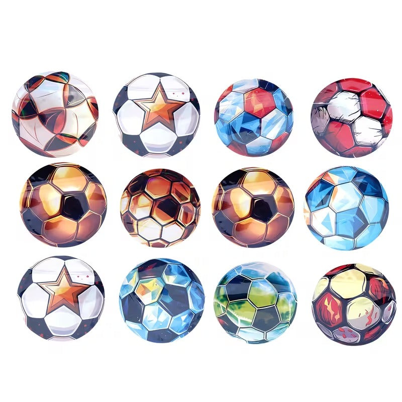Gift Wrapping FIFA World Cup Round Football Mylar Bags 3.5G 100PCS 9Mil Holographic Smell Proof Stand Up Zipper Bags Resealable Heat Sealable Food Grade Pouches for Travel Camping Users