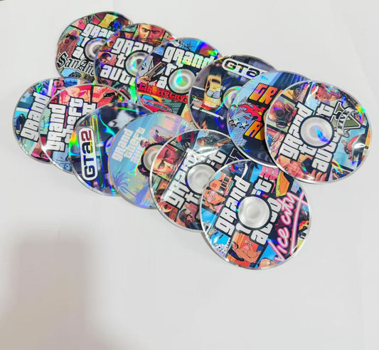 Gift Wrapping GTA Round Shape Mylar Bags 3.5G 50PCS 9Mil Holographic Stand Up Pouch Resealable Zipper Heat Sealable Smell Proof Food Grade Storage Bags For Outdoor Daily Users