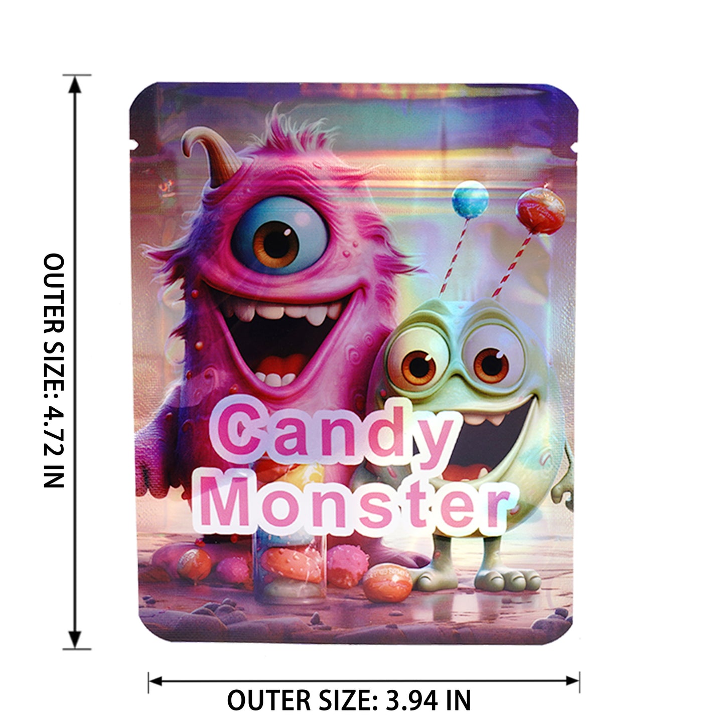 Gift Wrapping Zipper Pokemon Character Mylar Bags 3.5G 100Pack Heat Sealable Airtight Pouches For Candy Herb Daily Keep Users