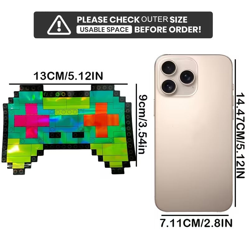 USA STOCK Lego Game Console Style Mylar Bags 3.5G 100PCS 9Mil Holographic Stand Up Pouch Resealable Zipper Heat Sealable Smell Proof Food Grade Storage Bags for Daily Outdoor Users