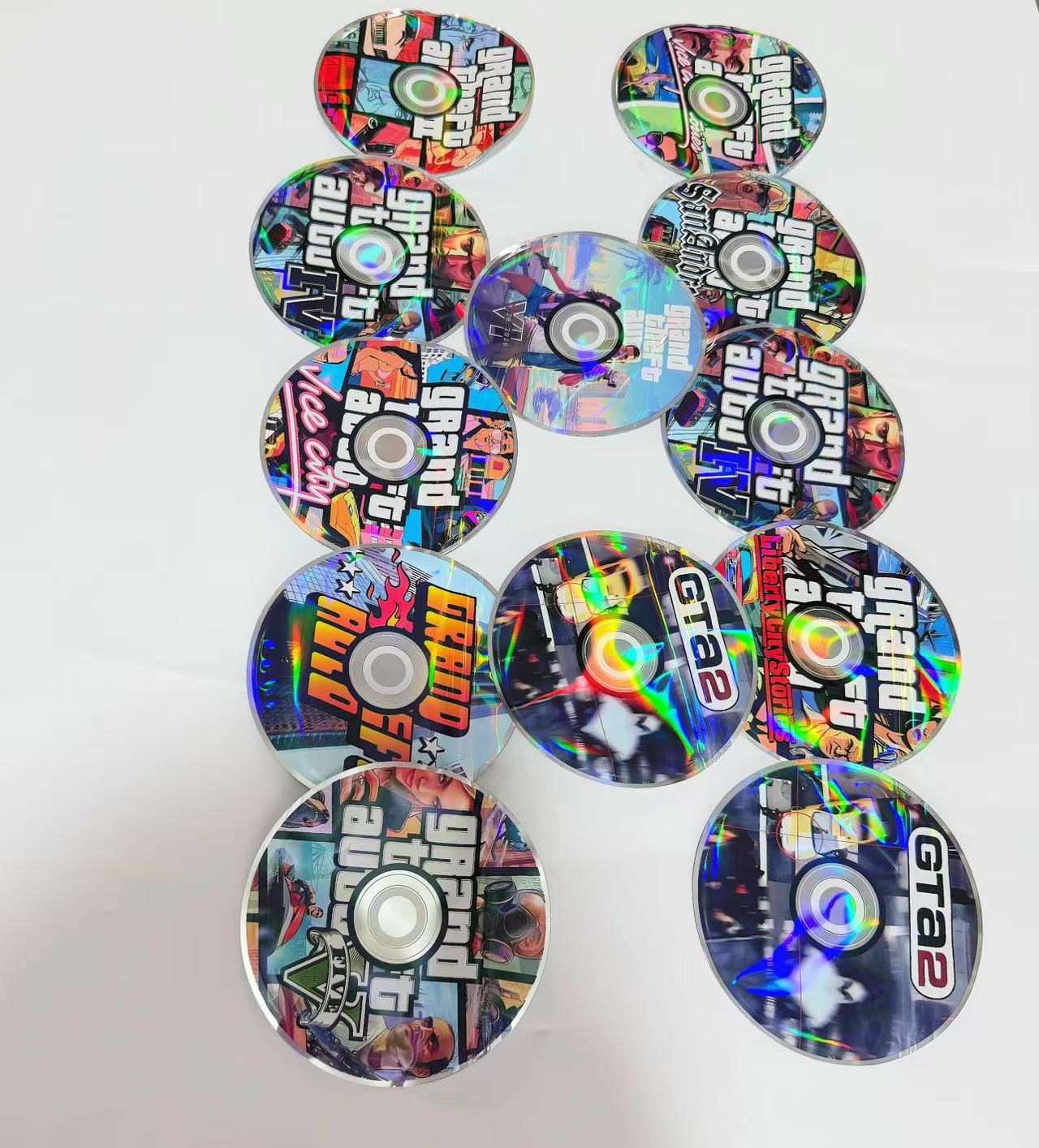 Gift Wrapping GTA Round Shape Mylar Bags 3.5G 50PCS 9Mil Holographic Stand Up Pouch Resealable Zipper Heat Sealable Smell Proof Food Grade Storage Bags For Outdoor Daily Users