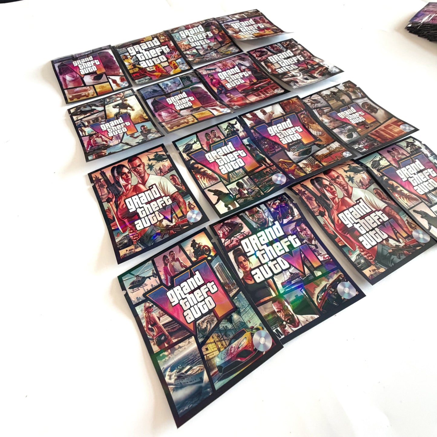 1Gram GTA VI Design Mylar Bags 100 Count Odor Proof Stand Up Food Grade Pouches