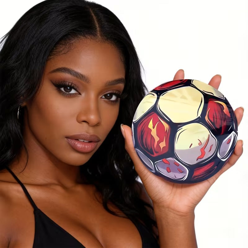 Gift Wrapping FIFA World Cup Round Football Mylar Bags 3.5G 100PCS 9Mil Holographic Smell Proof Stand Up Zipper Bags Resealable Heat Sealable Food Grade Pouches for Travel Camping Users