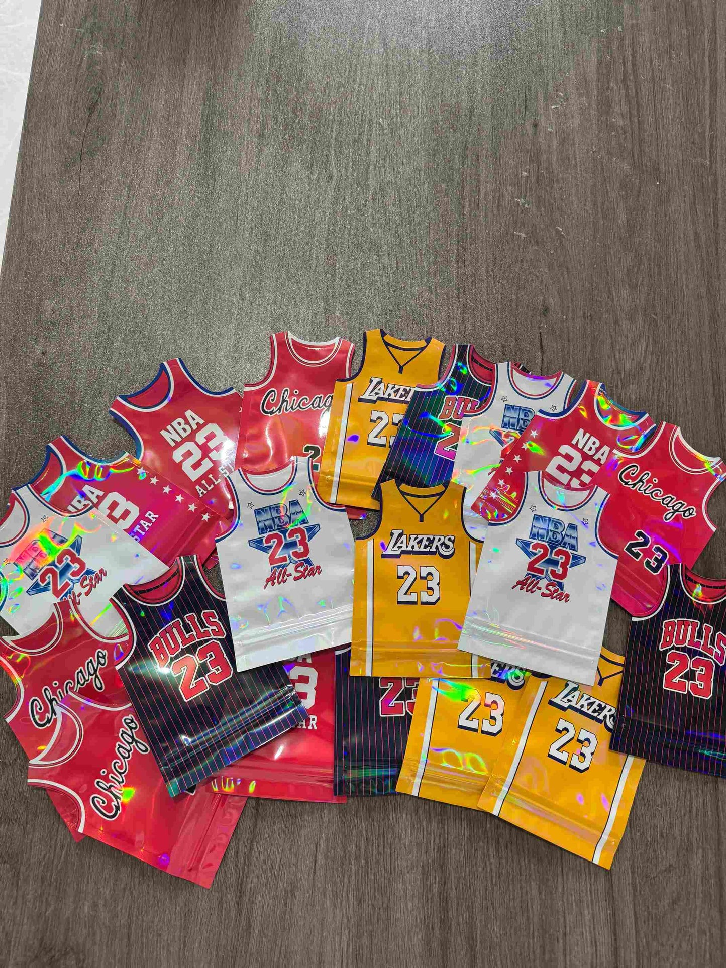 Gift Wrapping Mylar Bags 3.5G 20 Pack NBA Jordan James Curry 5.5x3.9 Inch 9 Mil Smell Proof Resealable