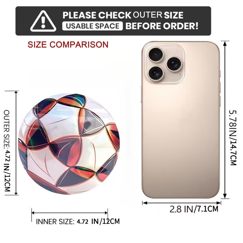 Gift Wrapping FIFA World Cup Round Football Mylar Bags 3.5G 100PCS 9Mil Holographic Smell Proof Stand Up Zipper Bags Resealable Heat Sealable Food Grade Pouches for Travel Camping Users