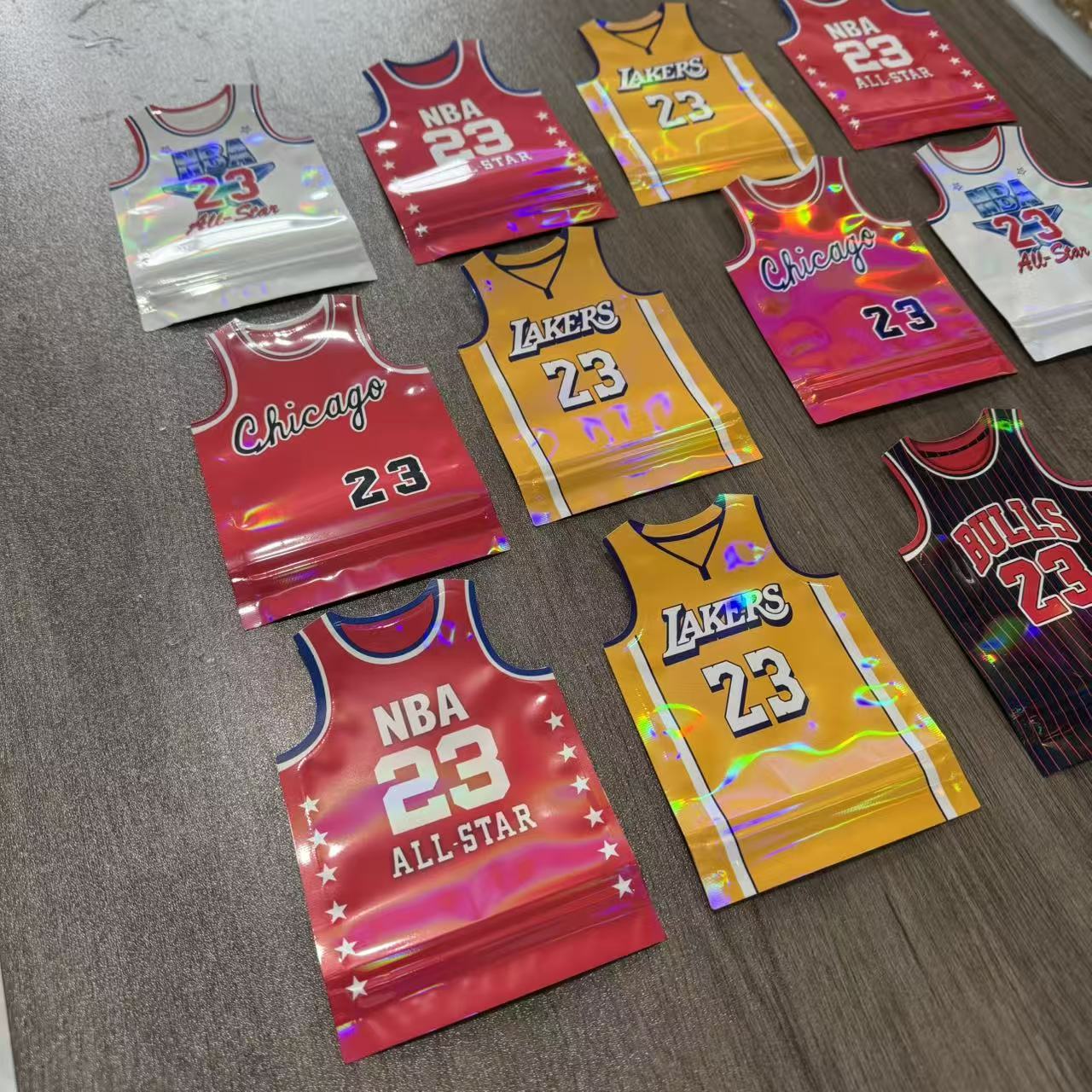 Gift Wrapping Mylar Bags 3.5G 20 Pack NBA Jordan James Curry 5.5x3.9 Inch 9 Mil Smell Proof Resealable