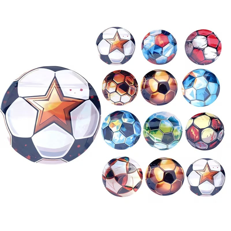 Gift Wrapping FIFA World Cup Round Football Mylar Bags 3.5G 100PCS 9Mil Holographic Smell Proof Stand Up Zipper Bags Resealable Heat Sealable Food Grade Pouches for Travel Camping Users