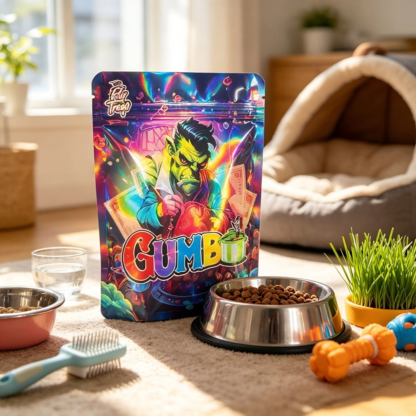 Gift Wrapping Durable Smell Proof Mylar Storage Bags 3.5G 100PCS Fashion Design Pouches for Family Travel Storage Enthusiasts