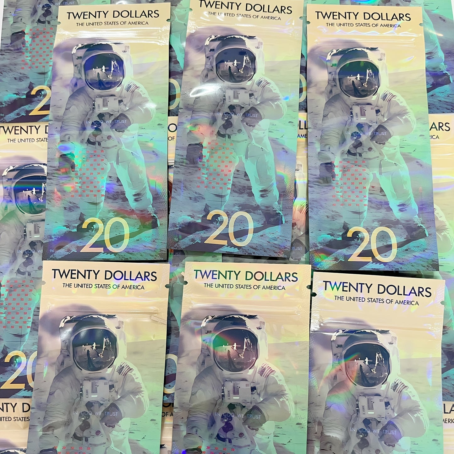 Gift Wrapping Reusable Thick Mylar Pouches 3.5G 100PCS Odor Isolation Bags for Daily Food Travel Sundry Arrangement